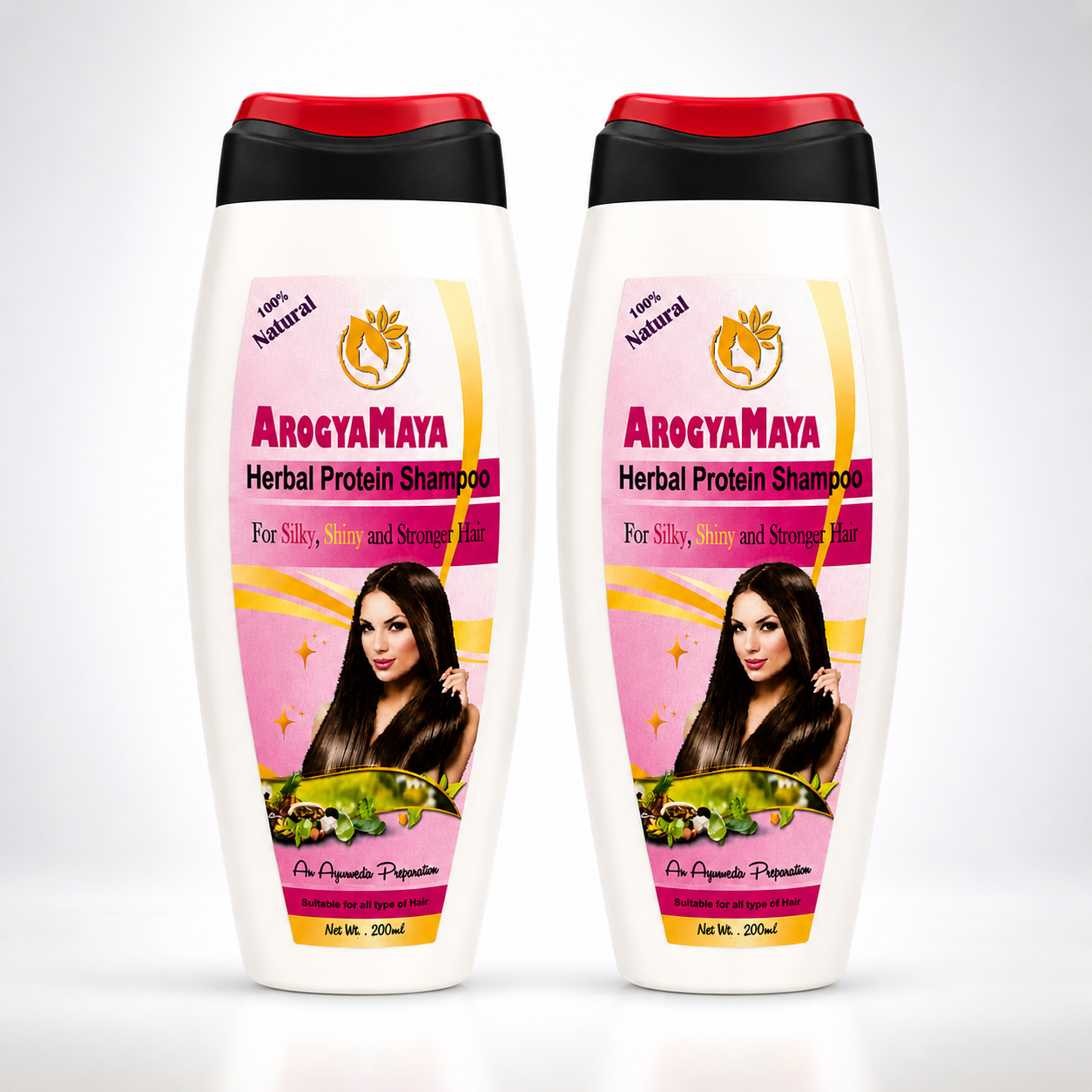 ArogyaMaya Herbal Protein Shampoo (pack of 2 / 200*2ml)